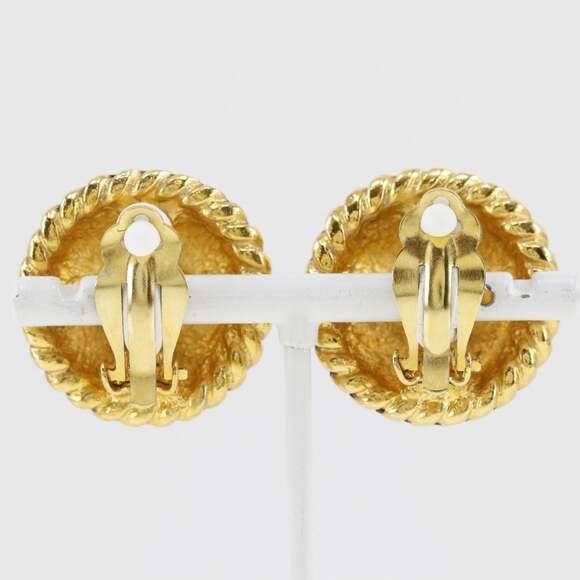 Chanel Cc Logo Clip-On Earrings Metal #207254C94B